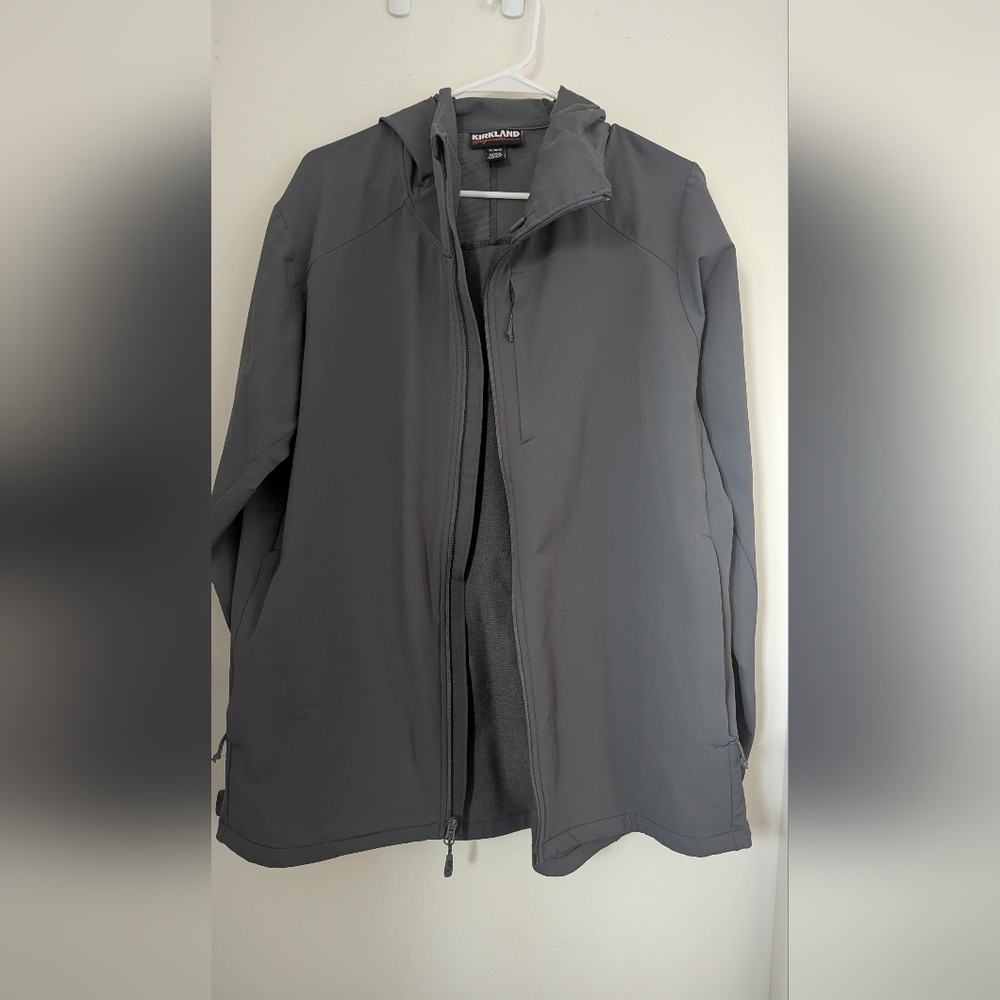 Kirkland Signature Men's Rain Jacket, XL, Gray
